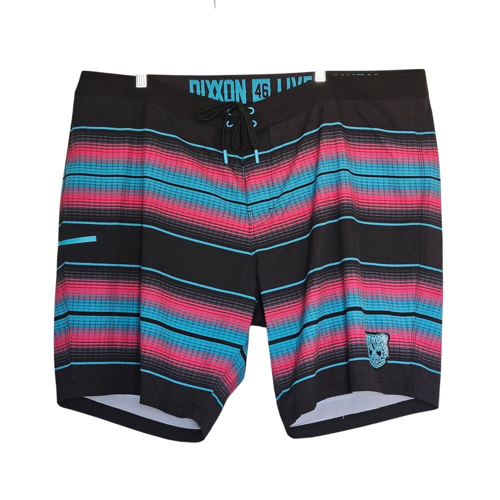 Dixxon Live Rowdy Striped Board Shorts SZ 46 EUC